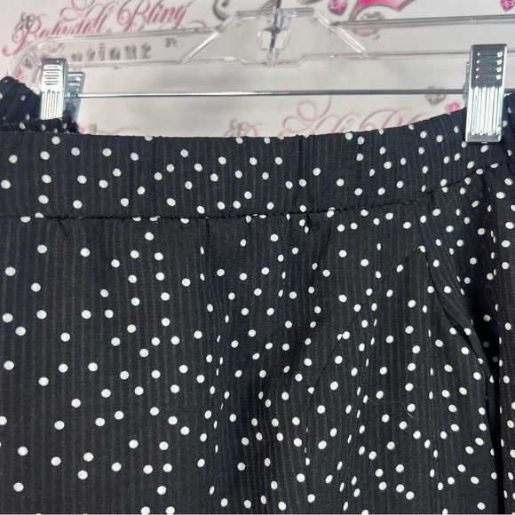 Showpo dress bell bottom sleeve dots Black and White Polka Dot Long Sleeve Dress - Picture 6 of 16